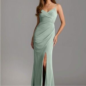 Azazie Maci Maxi Dress in Agave